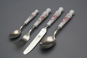 Besteck Set Bohemia 1987 Rosarote Rosen BB 4teiliges