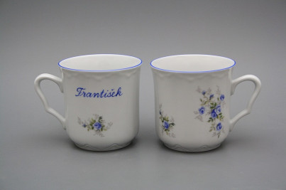 Tasse Karel 0,27l mit Widmung Hellblaue Rosen AL č.1