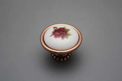 Rustikaler Handgriff Bohemia 40mm Rose Elizabeth rote CU č.1