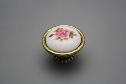 Rustikaler Handgriff Bohemia 40mm Rose Elizabeth rosa č.1