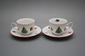 Teetasse 0,18l und Untertasse Ofelie Christmas Tree CL