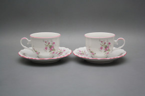 Teetasse 0,18l und Untertasse Ofelie Rosarote Rosen RL