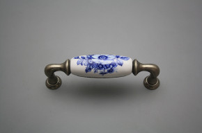 Rustikaler Handgriff 96mm Blue Floral FV