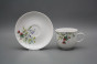 Tasse hoch 0,2l und Untertasse Opal Blumenwiese Motiv C HBB č.2