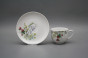 Tasse hoch 0,14l und Untertasse Opal Blumenwiese Motiv C HBB č.2