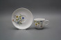 Tasse hoch 0,1l und Untertasse Opal Blumenwiese Motiv B HBB č.2