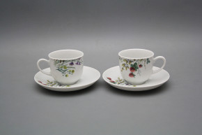 Tasse hoch 0,1l und Untertasse Opal Blumenwiese Motiv C HBB