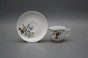 Tasse hoch 0,1l und Untertasse Opal Blumenwiese Motiv C HBB č.2