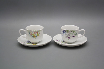 Tasse hoch 0,1l und Untertasse Opal Blumenwiese Motiv D HBB č.1