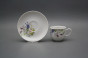 Tasse hoch 0,1l und Untertasse Opal Blumenwiese Motiv D HBB č.2