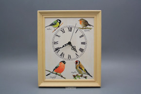 Wanduhr 25x30cm Vogelwelt cPB