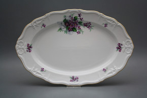 Oval 34cm Marie Louise Viola mit Schleife KGL