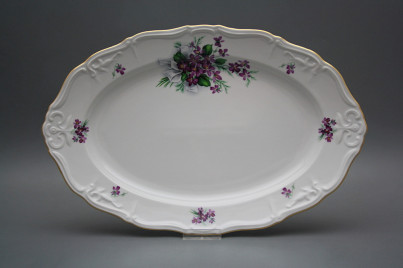 Oval 34cm Marie Louise Viola mit Schleife KGL č.1