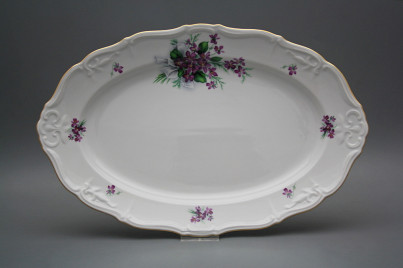 Oval 36cm Marie Louise Viola mit Schleife KGL č.1