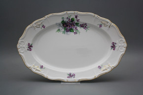 Oval 34cm Marie Louise Viola mit Schleife KGL LUX