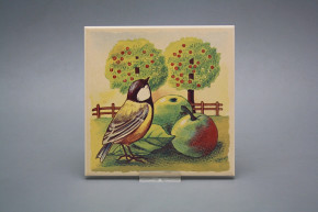 Fliese 15x15cm Bird Garden 3tlg. hellbeige matt