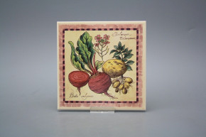 Fliese 15x15cm Vegetables 3tlg. hellbeige matt