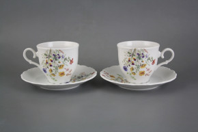 Kaffeetasse 0,18l und Untertasse Ofelie Blumenwiese Motiv B HBB