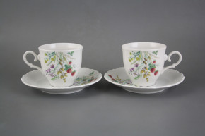 Kaffeetasse 0,18l und Untertasse Ofelie Blumenwiese Motiv C HBB