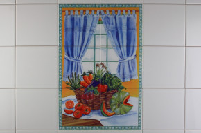 Keramikfliesen 30x45cm BasketVeg 6tlg. weiß glänzend